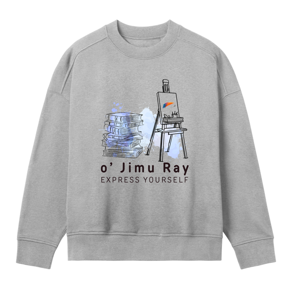 Art & Literature - Unique Oversized Sweatshirt - Grey melange women - Sweatshirts