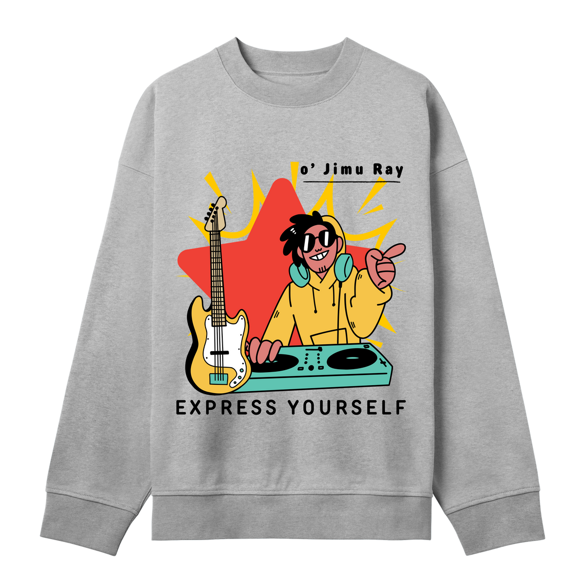 DJ Groove - Express Yourself Sweatshirt - Grey melange men - Sweatshirts