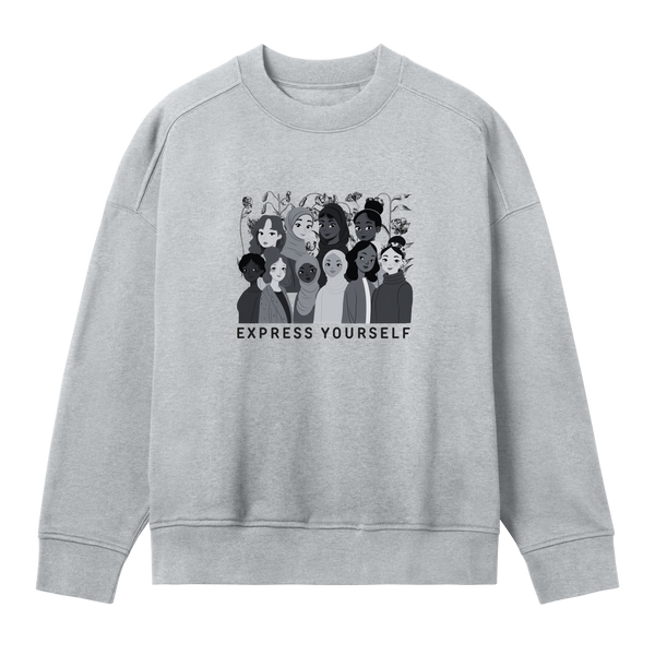 Empowered and Expressive - Oversized Comfort - Grey melange women - Sweatshirts