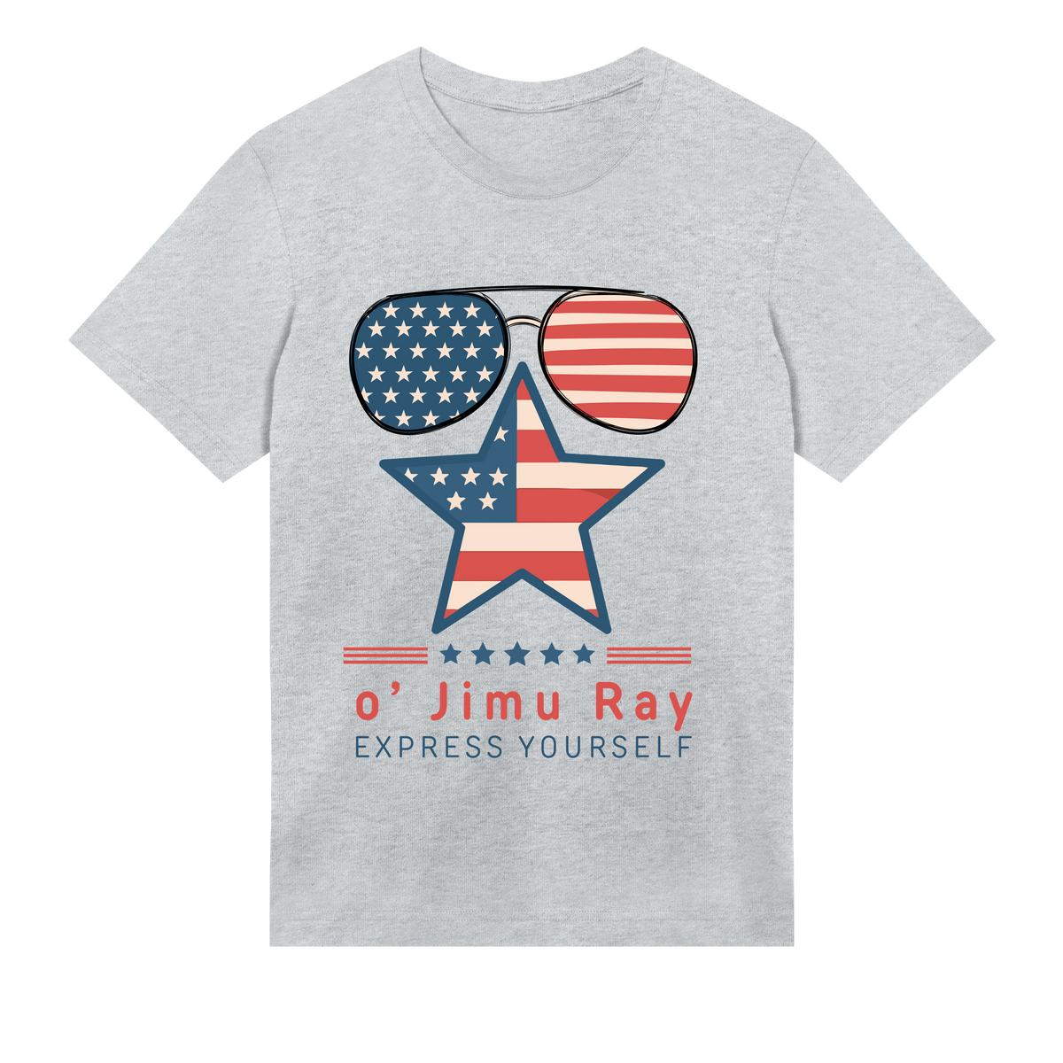 American Pride - o' Jimu Ray 4th July Special - Grey melange men - T-shirts