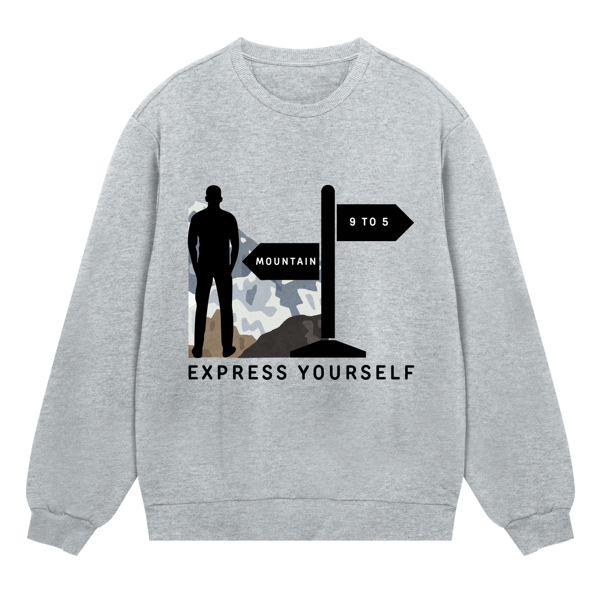 From 9 to 5 to Peaks - Grey melange men - Sweatshirts