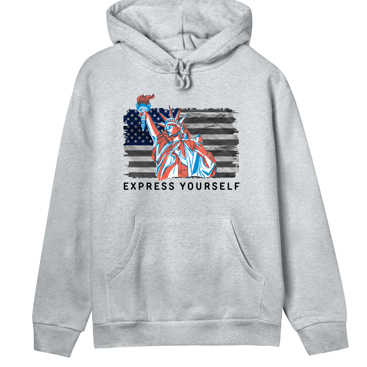 Liberty And Fashion - o' Jimu Ray - 4th July Special - Grey melange women - Hoodies