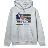 Liberty And Fashion - o' Jimu Ray - 4th July Special - Grey melange women - Hoodies