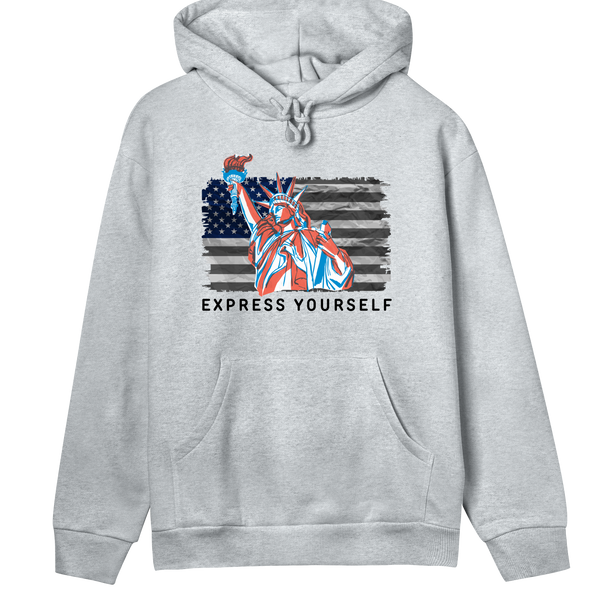 Liberty And Fashion - o' Jimu Ray - 4th July Special - Grey melange women - Hoodies