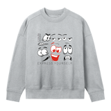 Faces of Emotion Oversized Sweatshirt - Grey melange women - Sweatshirts