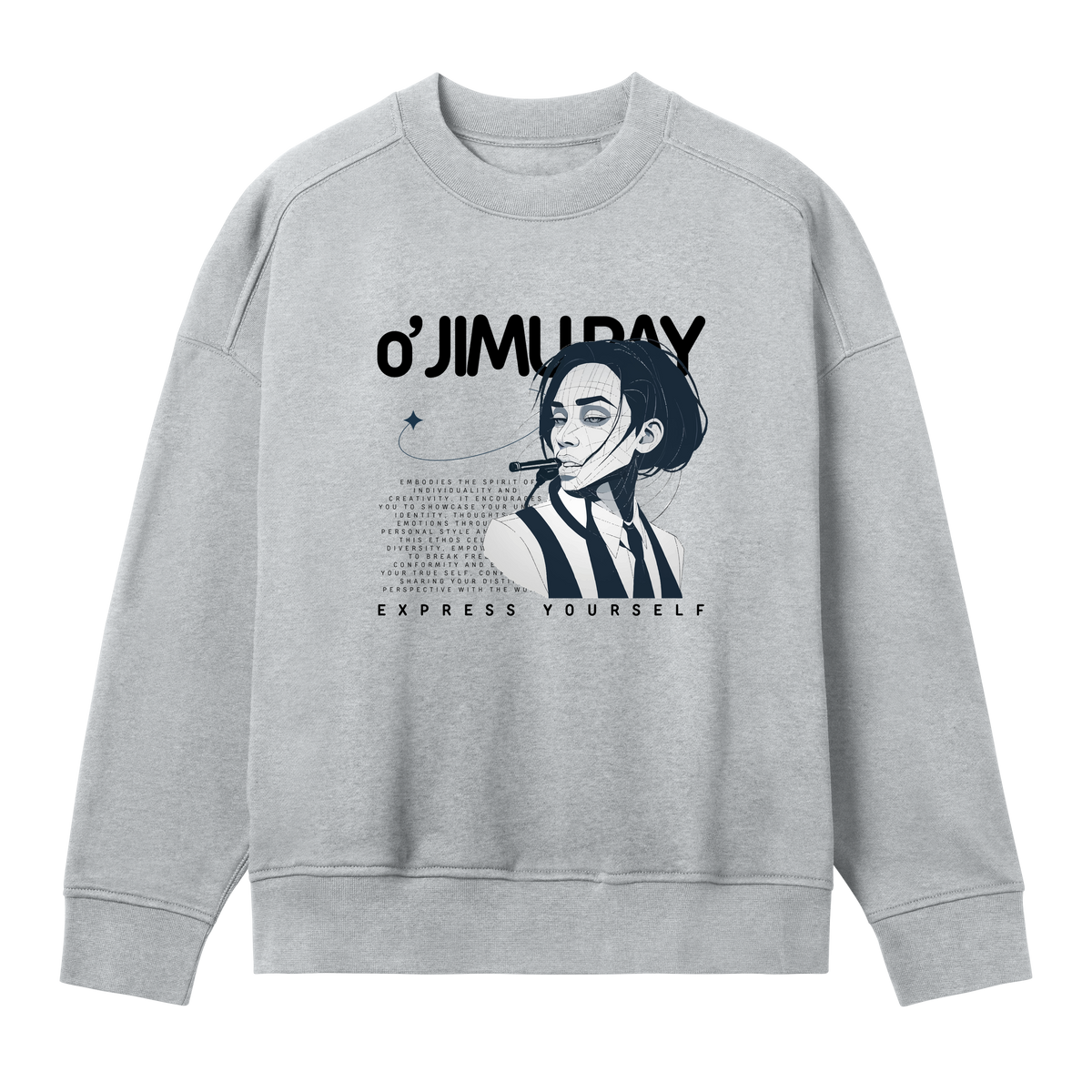 Cigarette Chic Sweatshirt - Grey melange women - Sweatshirts