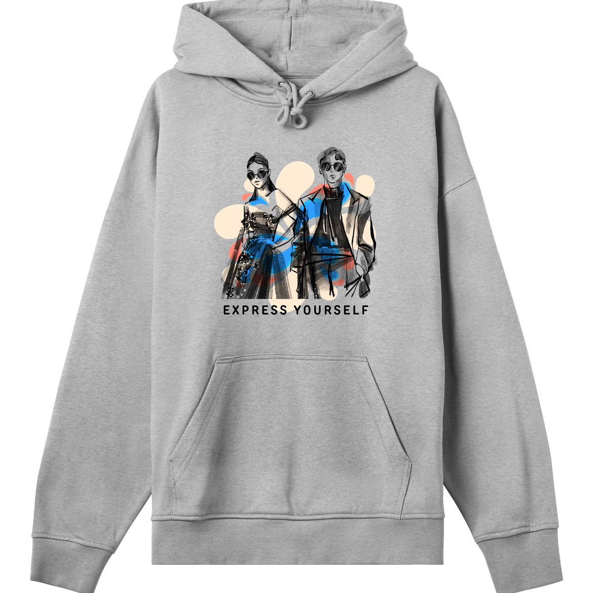 Artistry Unleashed - Boxy Hoodie - Grey melange men - Hoodies