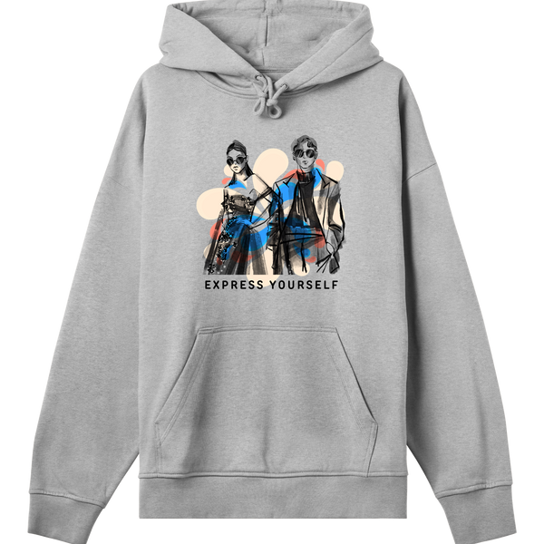 Artistry Unleashed - Boxy Hoodie - Grey melange men - Hoodies