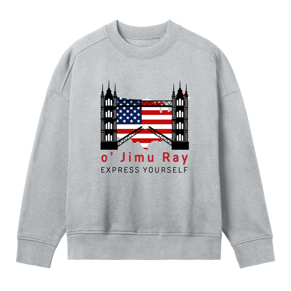 Stars & Stripes Bold 4th July Sweatshirt - Grey melange women - Sweatshirts