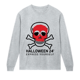 Edgy Skull - Stylish Design - Grey melange men - Long Sleeve T-shirts