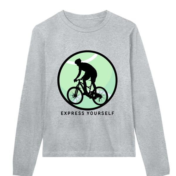 Cycle into Freedom - Women's Long Sleeve Tee - Grey melange women - Long Sleeve T-shirts