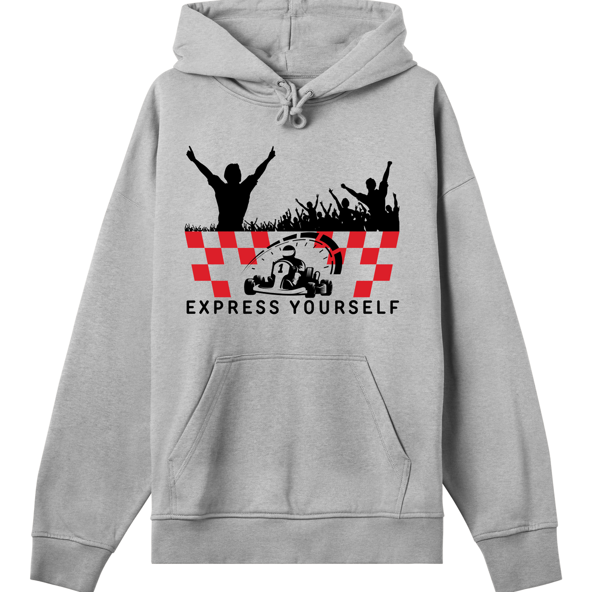 Checkered Victory - Express Yourself - Grey melange men - Hoodies