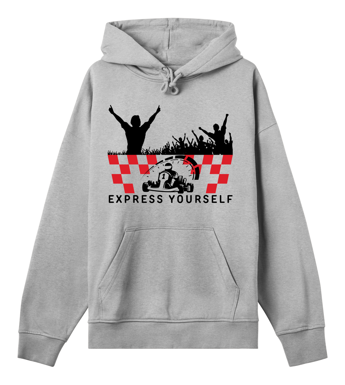 Checkered Victory - Express Yourself - Grey melange men - Hoodies