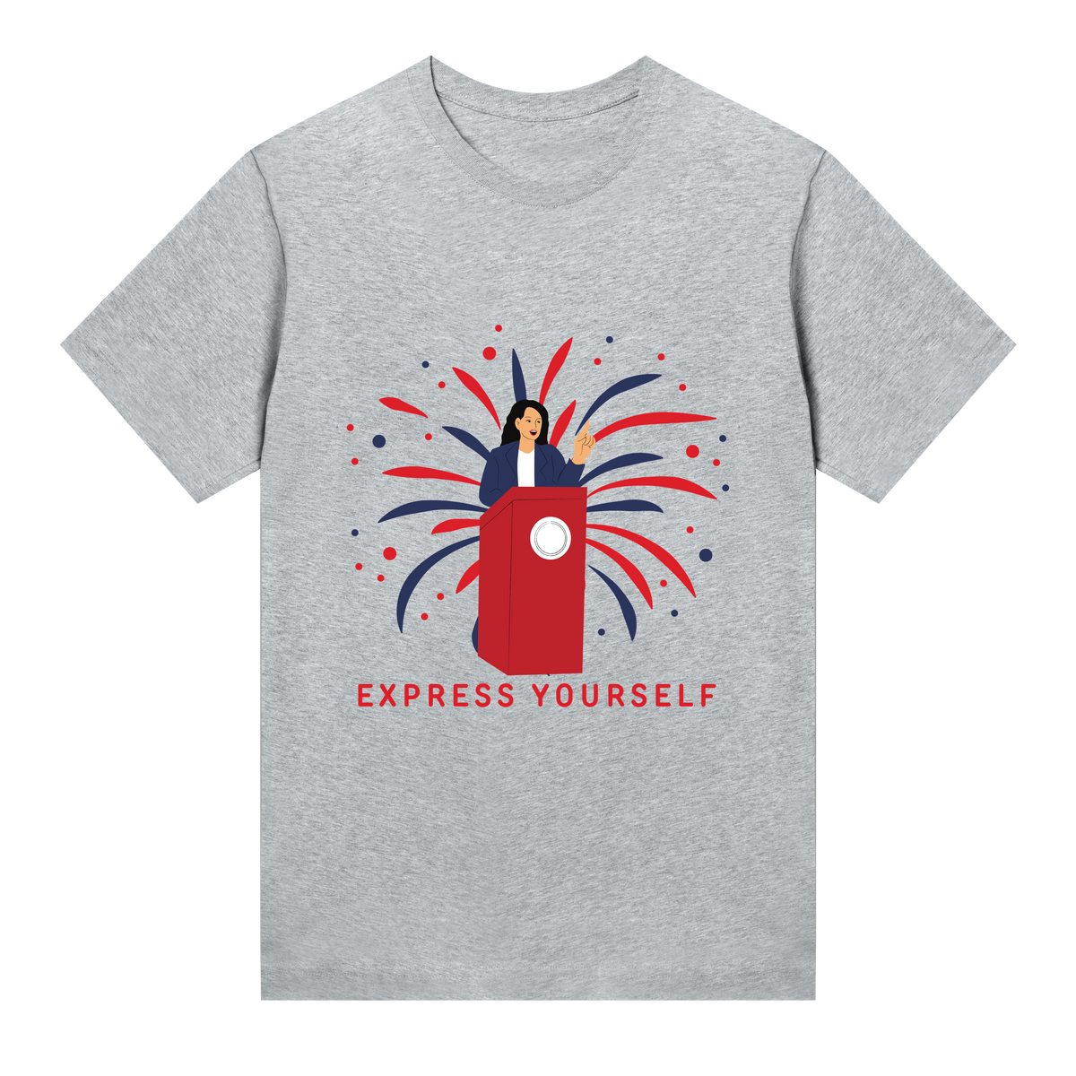 Patriotic Fashion - o' Jimu Ray 4th July Special - Grey melange women - T-shirts