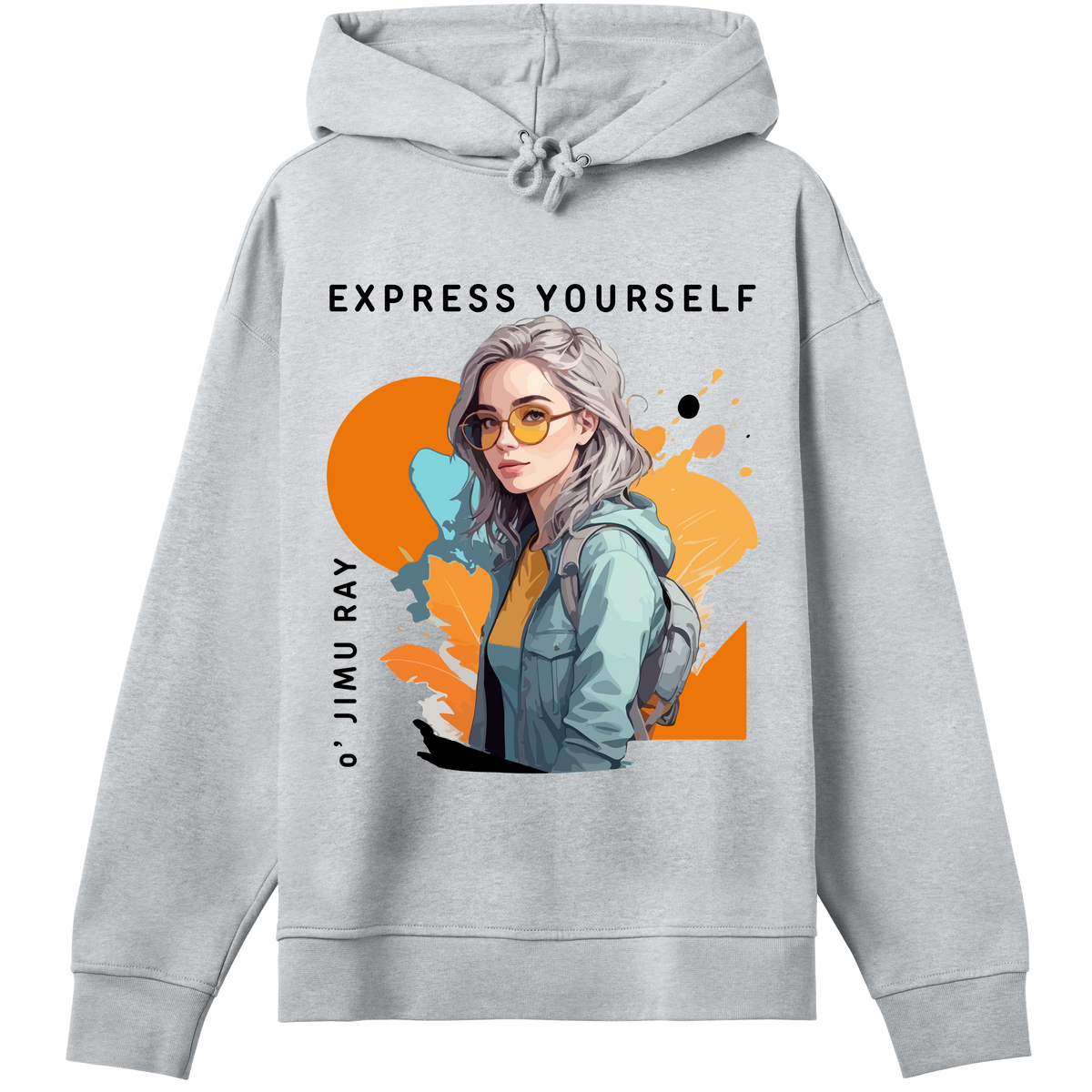 Stylish Exploration - Hoodie for the Bold and Brave - Grey melange women - Hoodies