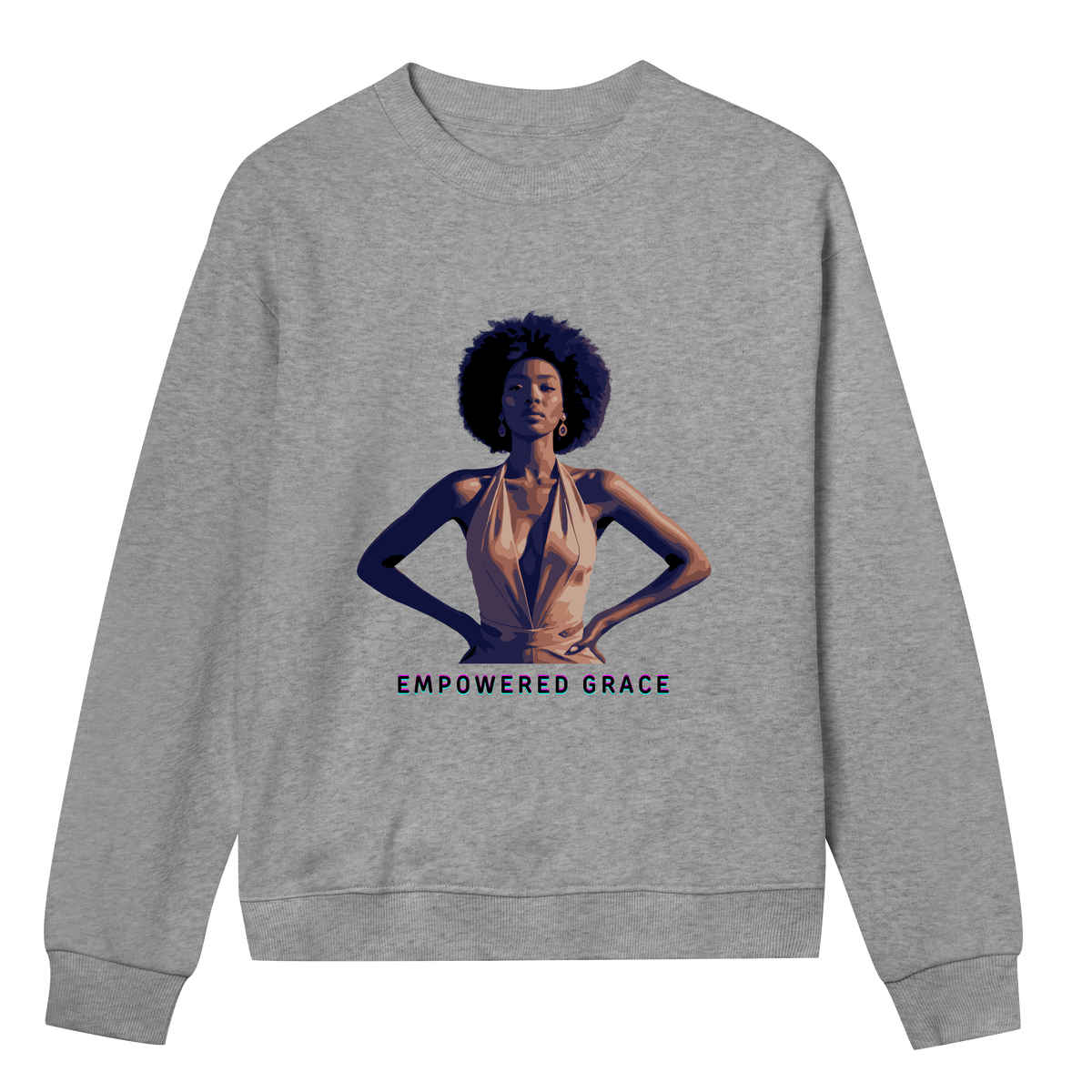 Empowered Grace - Bold Elegance Sweatshirt - Grey melange women - Sweatshirts