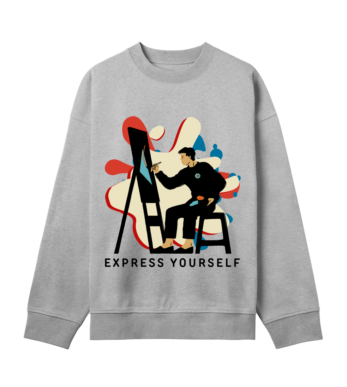 Creative Vibes - Men's Boxy Sweatshirt - Grey melange men - Sweatshirts