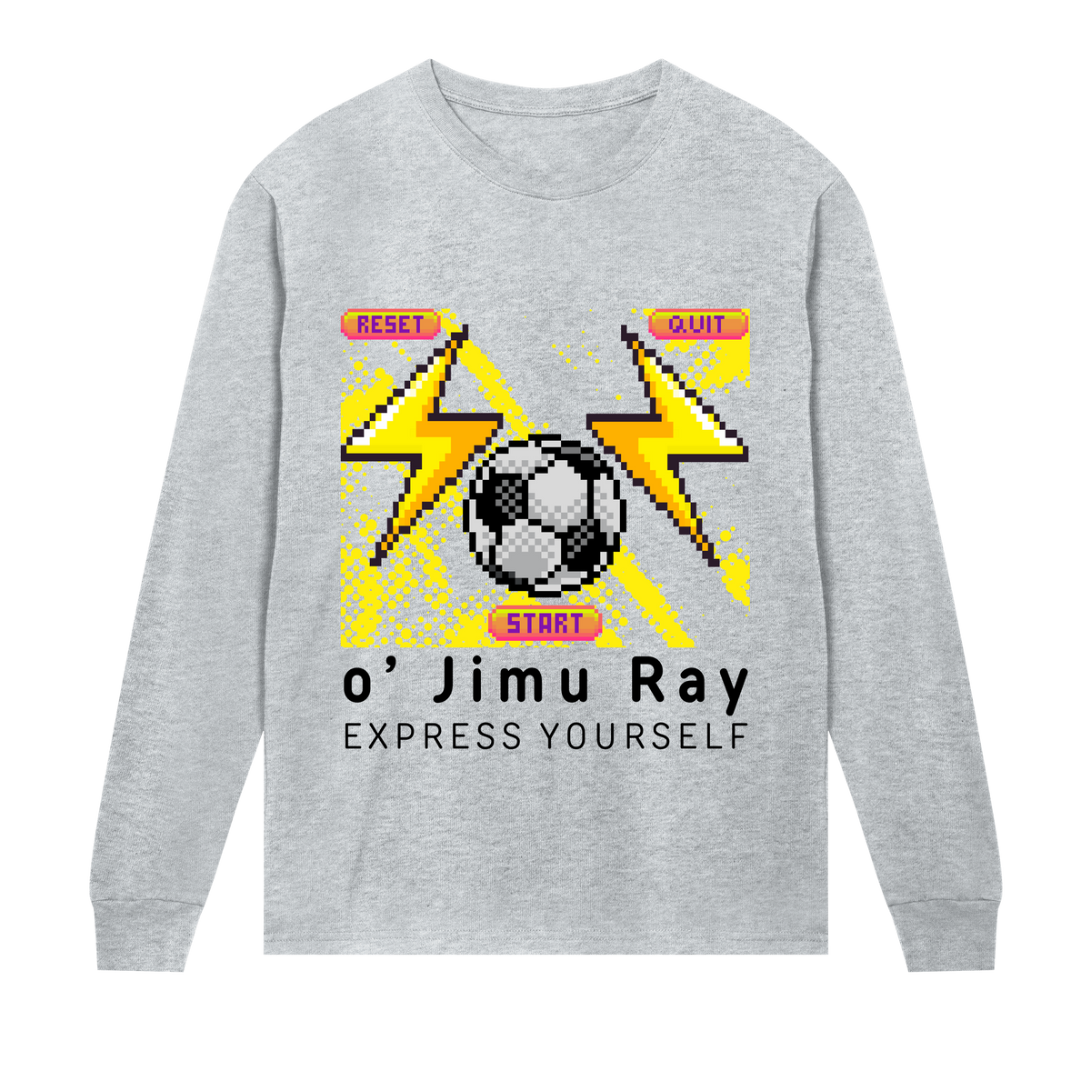 Pixel Perfect Soccer Flash - Grey melange men - Long Sleeve T-shirts