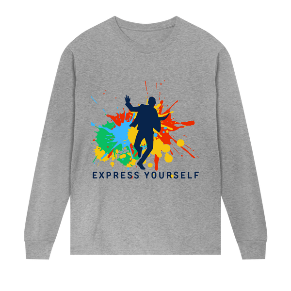 Playful Expressions - Define Your Style - Grey melange men - Long Sleeve T-shirts