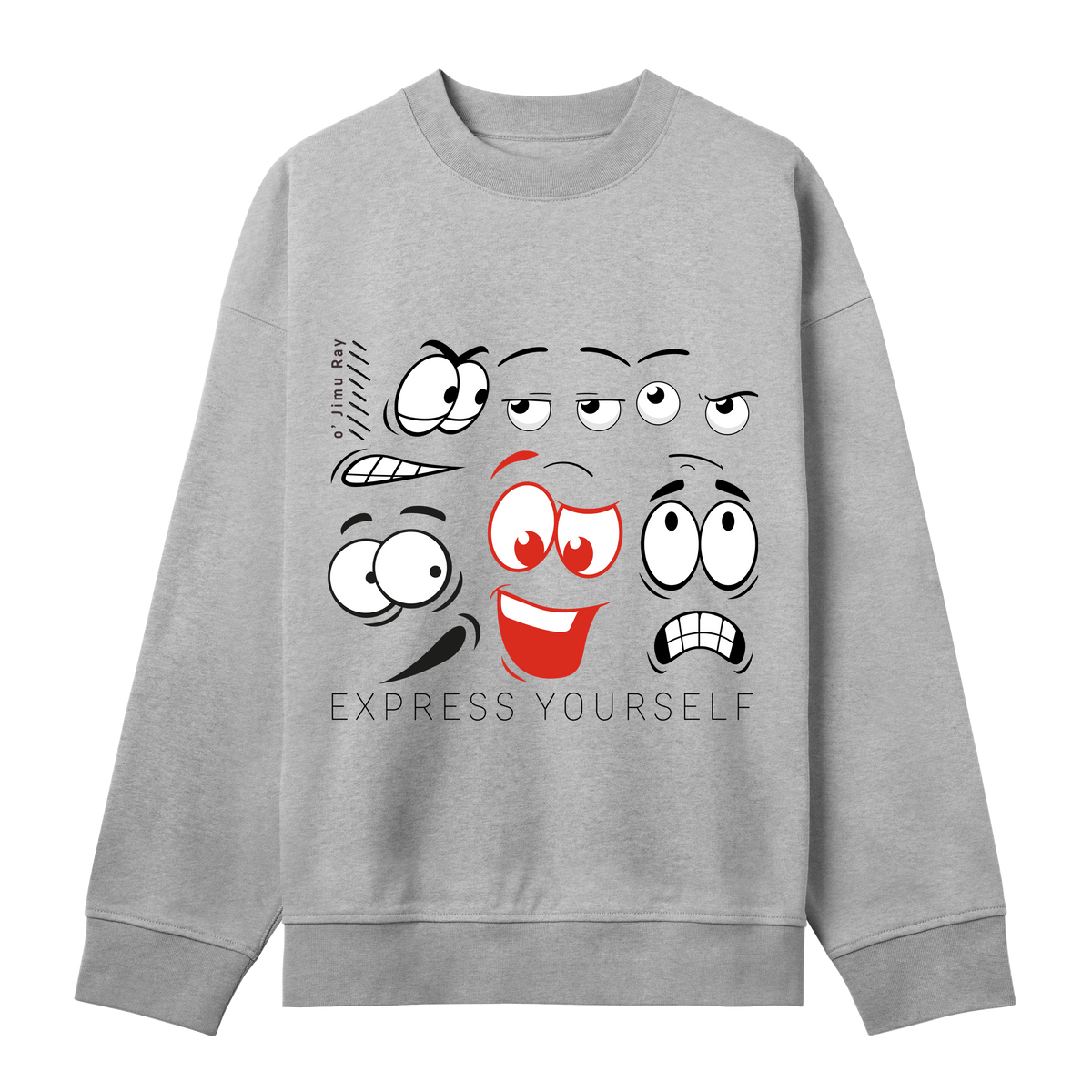 Animated Expressions - Let Your Mood Shine - Grey melange men - Sweatshirts