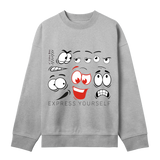 Animated Expressions - Let Your Mood Shine - Grey melange men - Sweatshirts