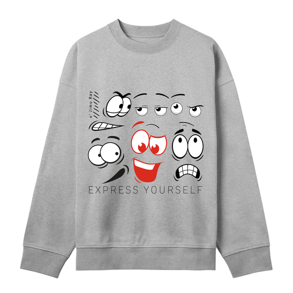 Animated Expressions - Let Your Mood Shine - Grey melange men - Sweatshirts