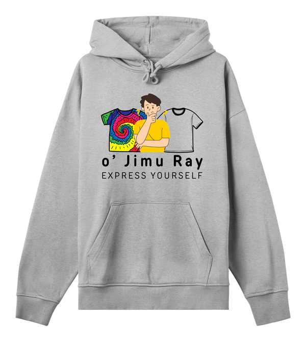 Think It Over - Unique Tie-Dye Hoodie - Grey melange men - Hoodies