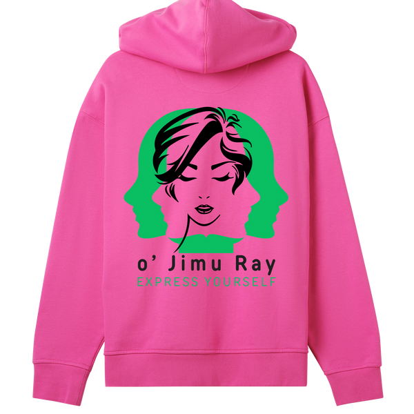 Bold Silhouettes - Artistic Hoodie - Hyper pink women - Hoodies