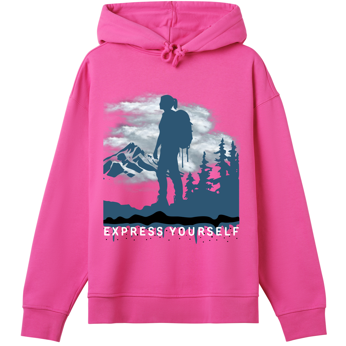 Journey in Style - Express Yourself - Hyper pink women - Hoodies