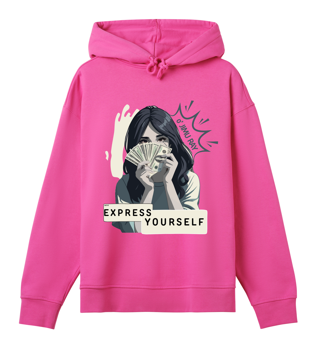 Wealthy Vibes - Flaunt Your Success in Style - Hyper pink women - Hoodies