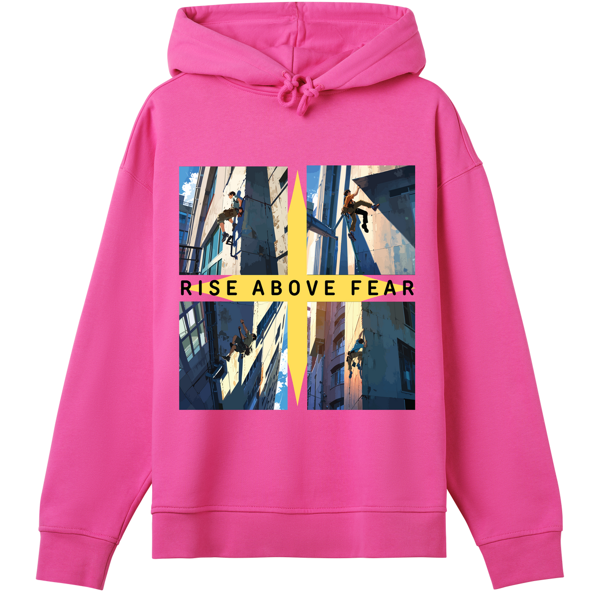 Rise Above Fear - The Climber’s Challenge Hoodie - Hyper pink women - Hoodies