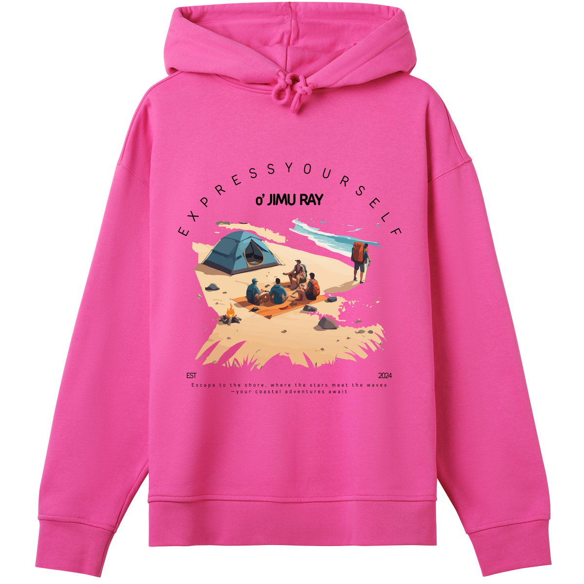 Campfire Chronicles - Express Your Love for Nature - Hyper pink women - Hoodies