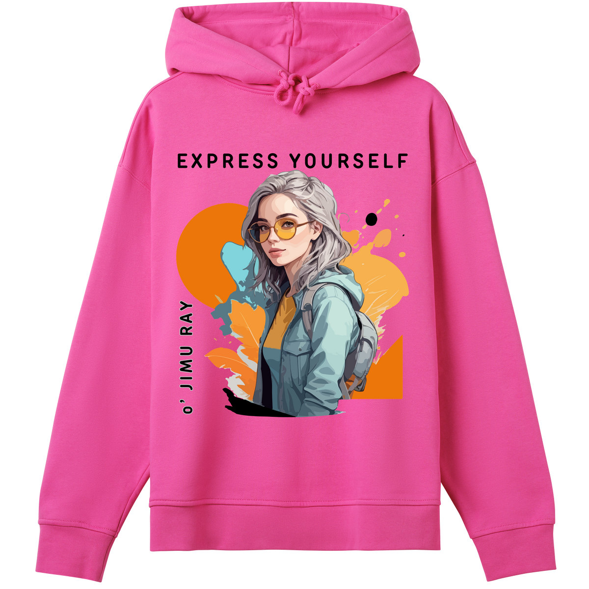 Stylish Exploration - Hoodie for the Bold and Brave - Hyper pink women - Hoodies