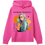 Stylish Exploration - Hoodie for the Bold and Brave - Hyper pink women - Hoodies