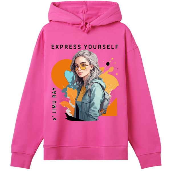 Stylish Exploration - Hoodie for the Bold and Brave - Hyper pink women - Hoodies