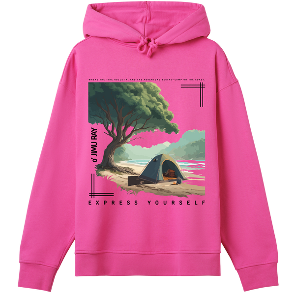 Serene Escape - Nature's Retreat Hoodie - Hyper pink women - Hoodies