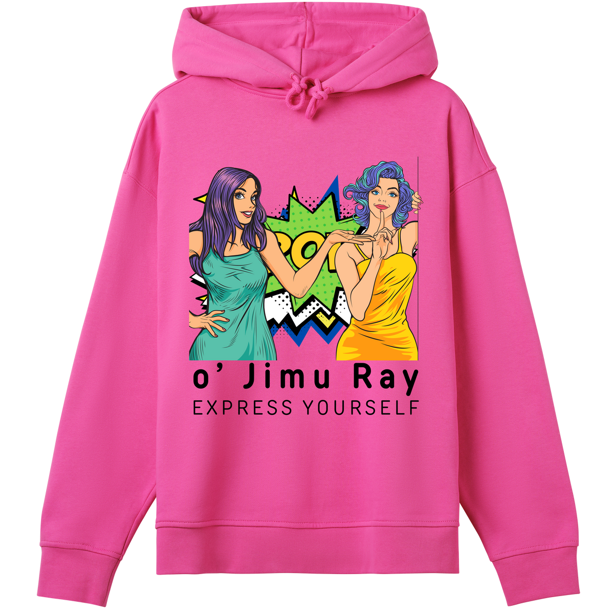 Pop Art Expression - Bold Hoodie - Hyper pink women - Hoodies