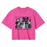 Unity in Diversity - Express Yourself Crop Top - Hyper pink women - Crop Tops