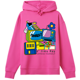 Smile! Retro Oversized Hoodie - Hyper pink women - Hoodies