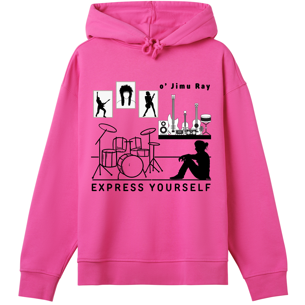 Strum & Style - The Ultimate Hoodie - Hyper pink women - Hoodies