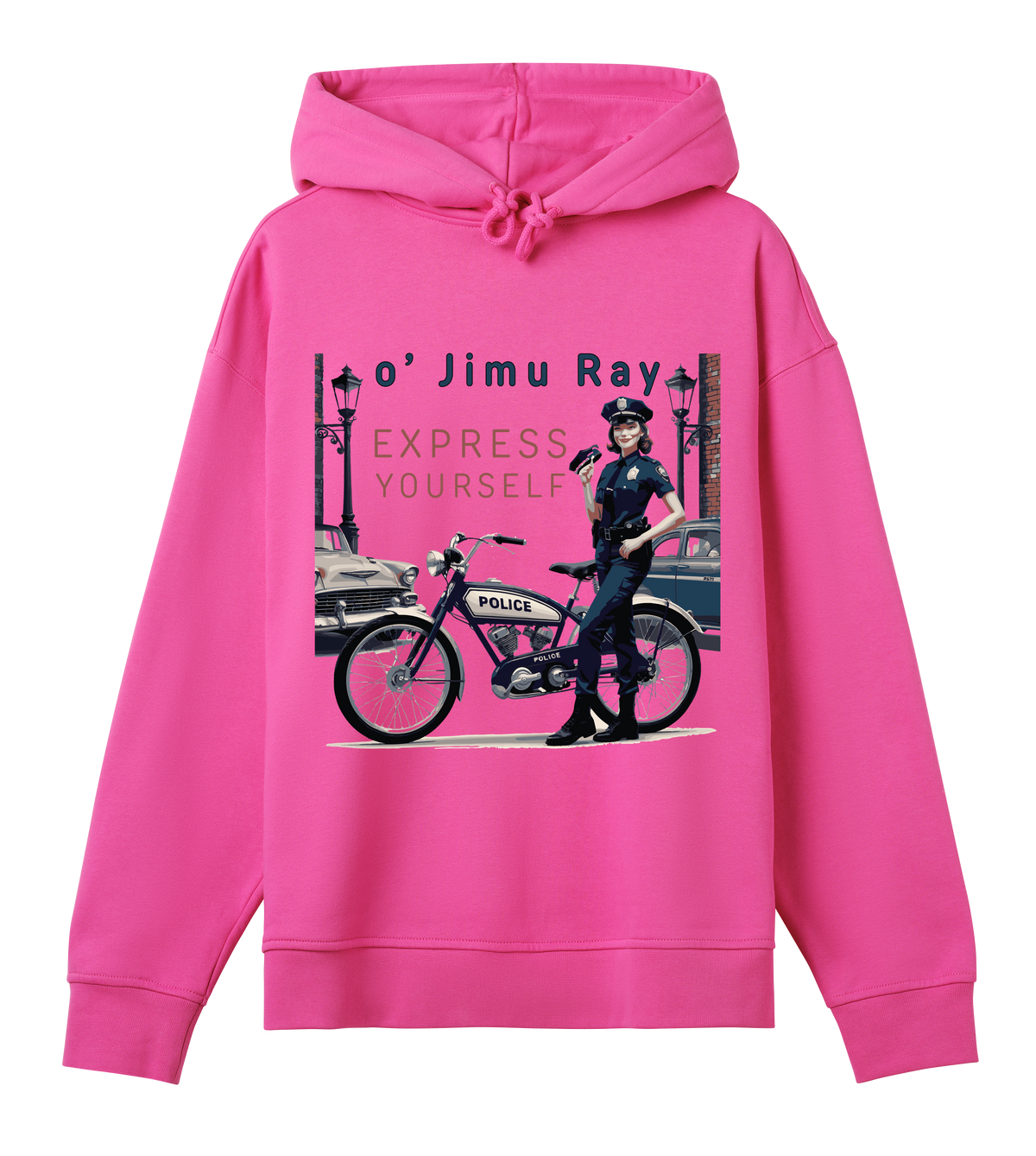 Retro Law & Style - Bold Hoodie - Hyper pink women - Hoodies