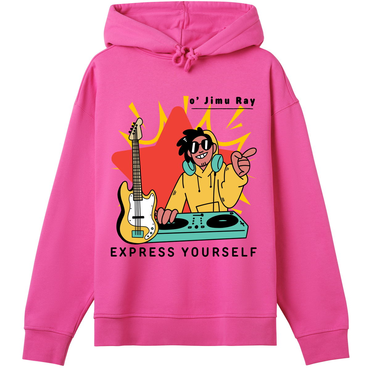 DJ Delight - Expressive Hoodie - Hyper pink women - Hoodies