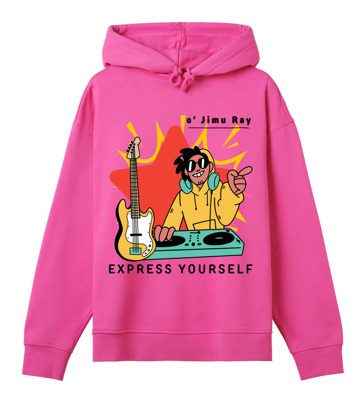 DJ Delight - Expressive Hoodie - Hyper pink women - Hoodies