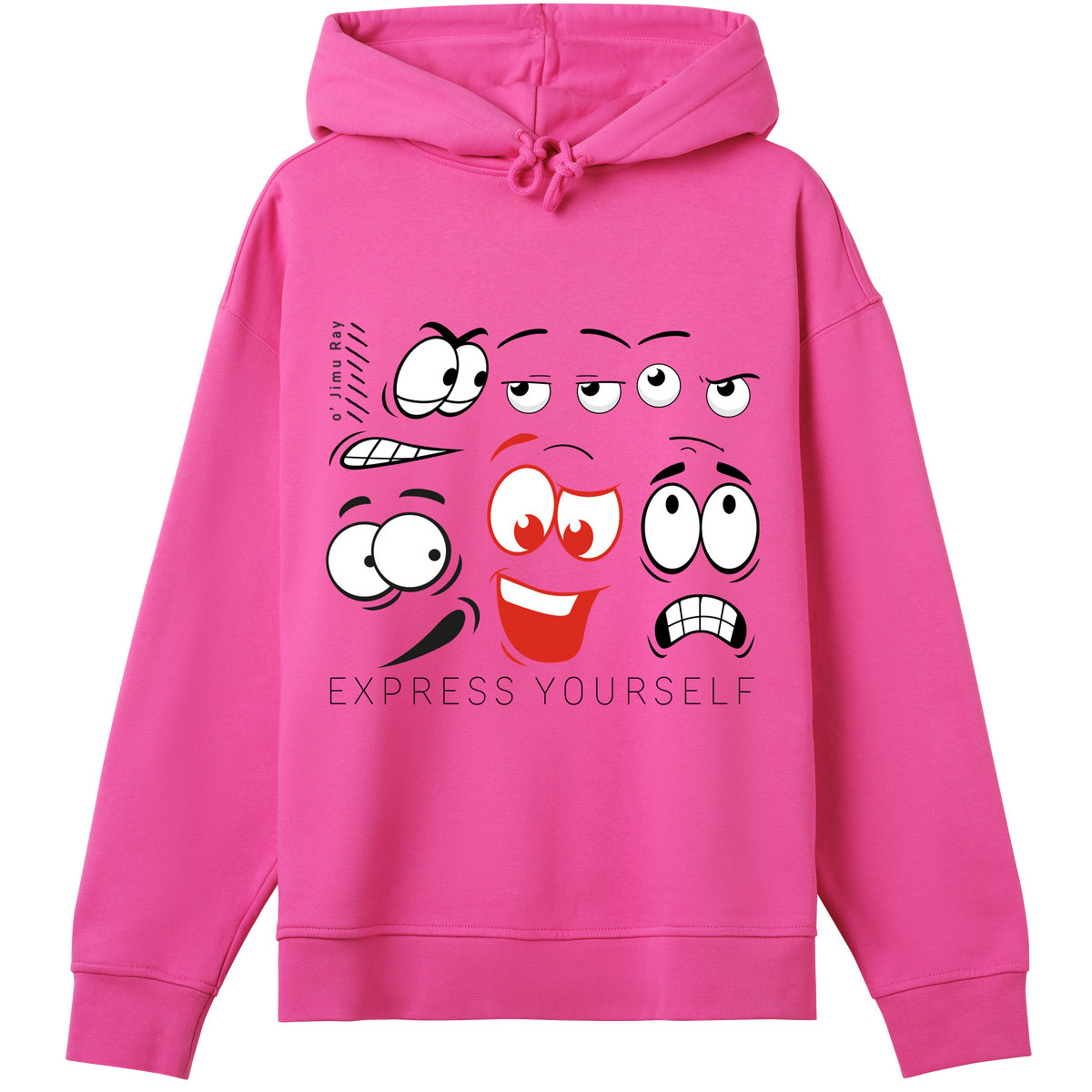 Mood Swing - Fun Faces Hoodie - Hyper pink women - Hoodies