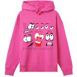 Mood Swing - Fun Faces Hoodie - Hyper pink women - Hoodies