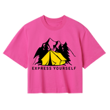 Camping Vibes - Tent Crop Top - Hyper pink women - Crop Tops