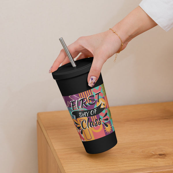 First Day Cheer - Vibrant Teacher Tribute Tumbler - - Tumblers