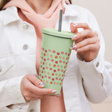 Floral Fusion - Insulated tumbler with a straw - - Tumblers