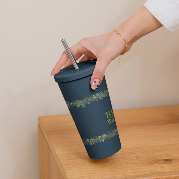 Charming Floral Art Tumbler - - Travel Mugs