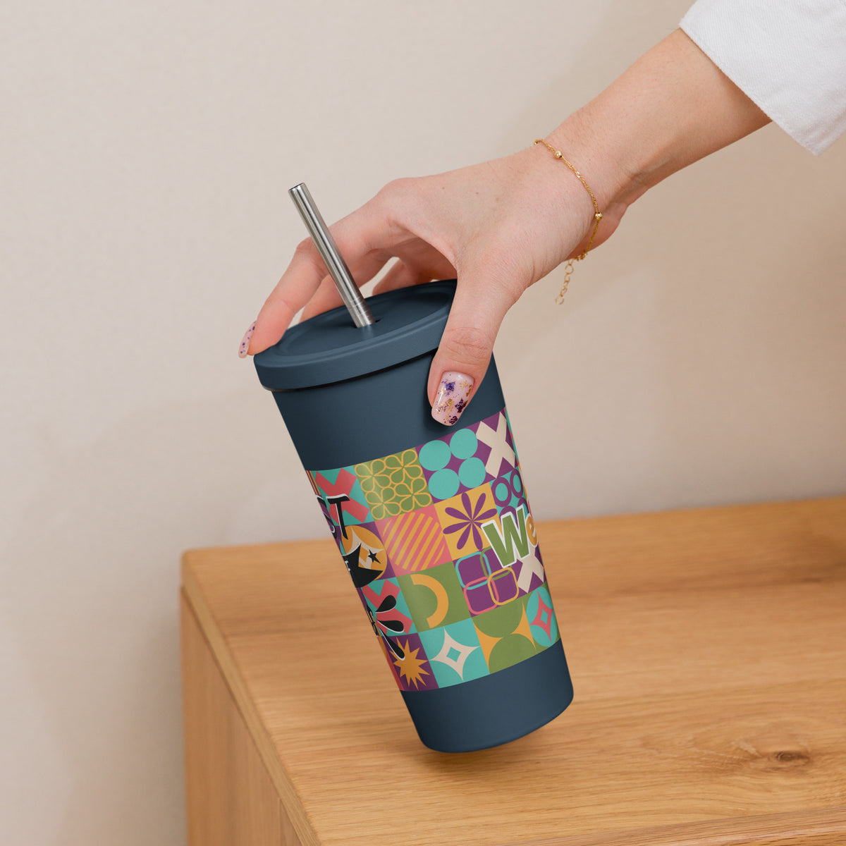 First Day Cheer - Vibrant Teacher Tribute Tumbler - - Tumblers